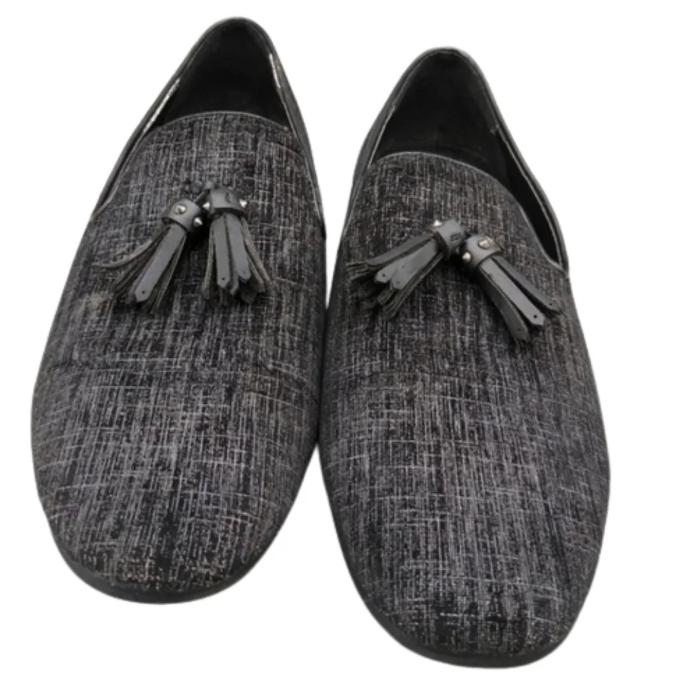 Georgio Brutini Copley Fabric Slip On Loafer Charcoal 9M - Picture 2 of 10